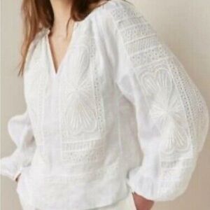 Maje Lippy Guipure Bohemian blouse white. Maje size 1